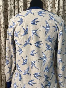 Cute Bird Print Long Sleeve Top