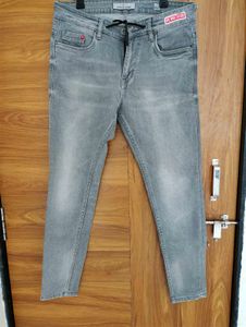 Men's Grey Slim Fit Jeans