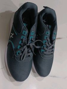Stylish Grey and Teal Sneakers