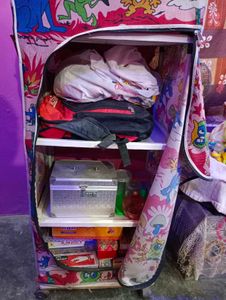 Kids' Cartoon Wardrobe 4 Compartments