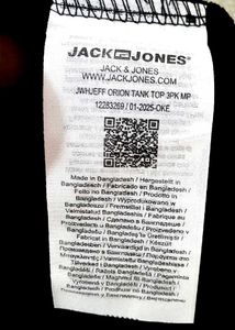 Jack &amp; Jones Black Camo Logo Tank Top