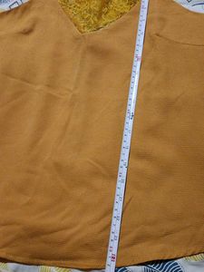 Mustard Yellow Lace Trim Camisole
