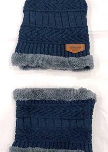 Navy Blue Sports Beanie Hat