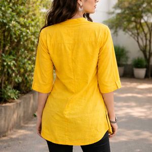 new Yellow Cotton Kurta