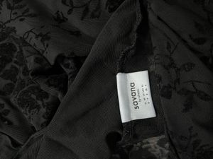 BLACK SHEER TIE FRONT BLOUSE