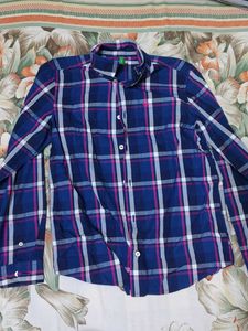 Blue Plaid Long Sleeve Shirt