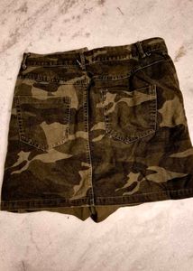 Camo Denim Shorts