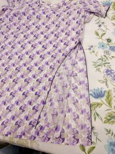 Pretty Purple Printed Kurta with pant