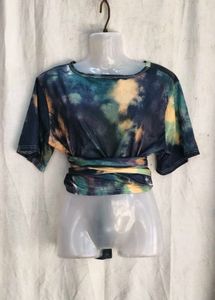 Tie-Dye Wrap Crop Top