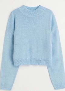 H&amp;M Women Blue Solid Acrylic Jumper