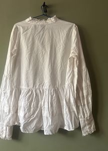 Chic White Peplum Blouse