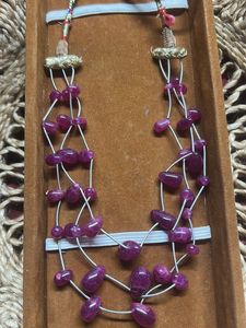 sunji  ruby Beaded Necklace