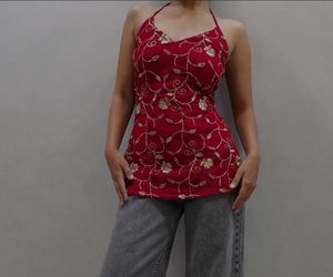 Stunning Backless Desi Floral Halter Top