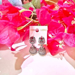 Mini Oxidized Jhumka Earrings (Pack of 10 pcs)