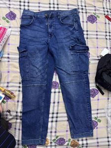 Stylish Blue Cargo Jeans