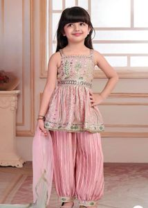fix price Adorable Pink Ethnic Outfit for Girls