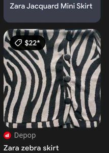 Zara Zebra Mini Skirt