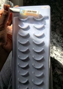 eyelashes and eyelash glue