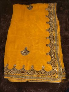 Pure Handwork Saree with Blouse