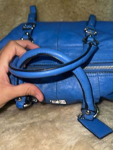 Coach Blue Leather Satchel