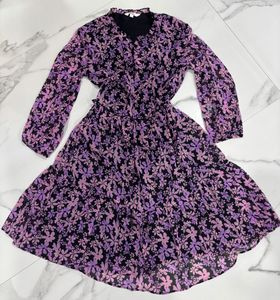 Honey By Pantaloons Purple & Black Floral Printed