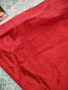 Vibrant Red Silk skirt