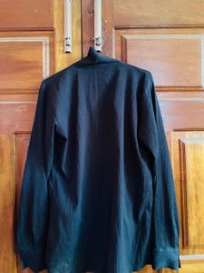 Chic Black Long Sleeve Button-Up Shirt