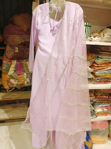 Elegant Lavender Kurta Set with Dupatta