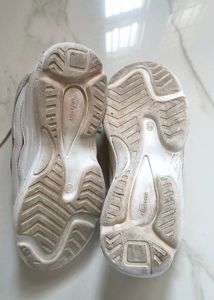 Chunky Silver White Sneakers Shoes Women
