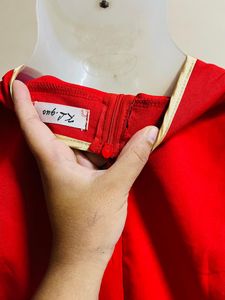 Korean Red Designer One Piece