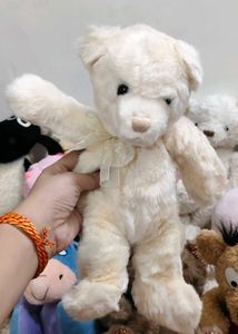 Cute Cream Teddy Bear Plush Toy brown 🧸r comb