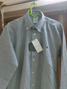 NEW Brooks Brother PIN CHECKS Button-Down Shirt