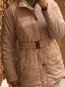 Pink Quilted Puffer Jacket
