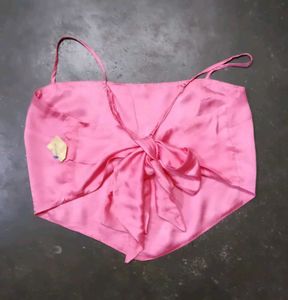 Pink satin Camisole Top