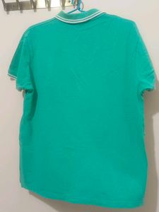Green Polo T-Shirt with Sporty Emblem