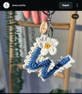 Crocheted Letters Keychain 😍