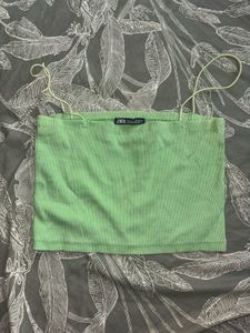 Zara Ribbed Cropped Top