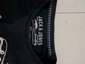 Jack &amp; Jones Black Graphic T-Shirt