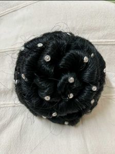 Black Diamond Studded Hair Bun
