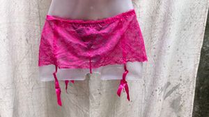 I. Pink Lace Lingerie Skirt
