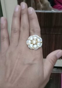 Elegant Kundan Style Statement Ring