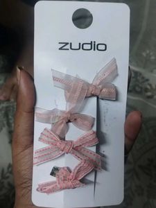 Cute Pink Bow Hair Clips Set