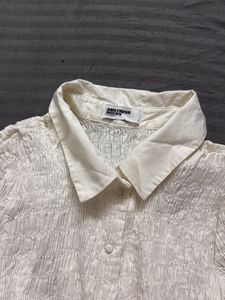 White Scrunched Shirt