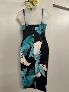 Tropical Print Bodycon Dress Size S