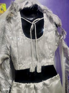 Silver Lehenga Choli Set