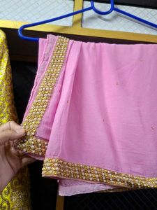 Yellow Golden Ethnic Skirt💛🩷