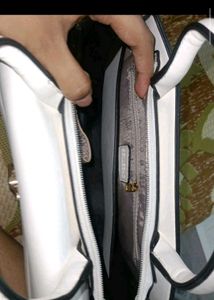 Stylish White Belle Sac Handbag