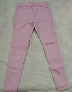 Pastel Pink Cropped Jeans