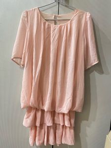 Chic Pink Ruffled Dress