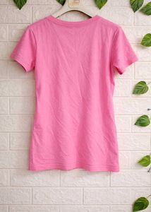 Pink 'Meow' Graphic T-Shirt